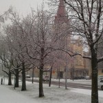 Ja, se det snöar!