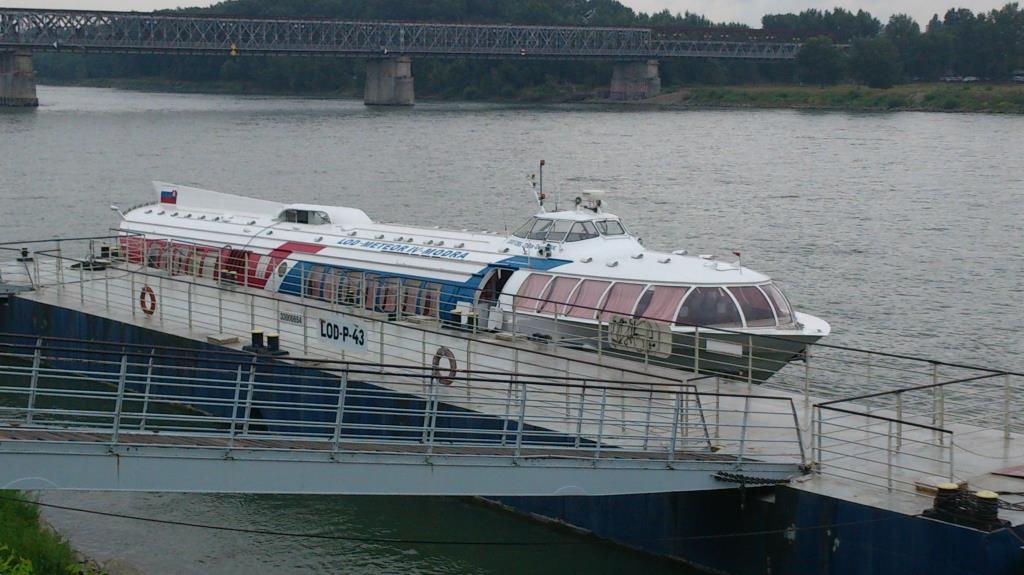 Båten som skulle ta oss till Wien