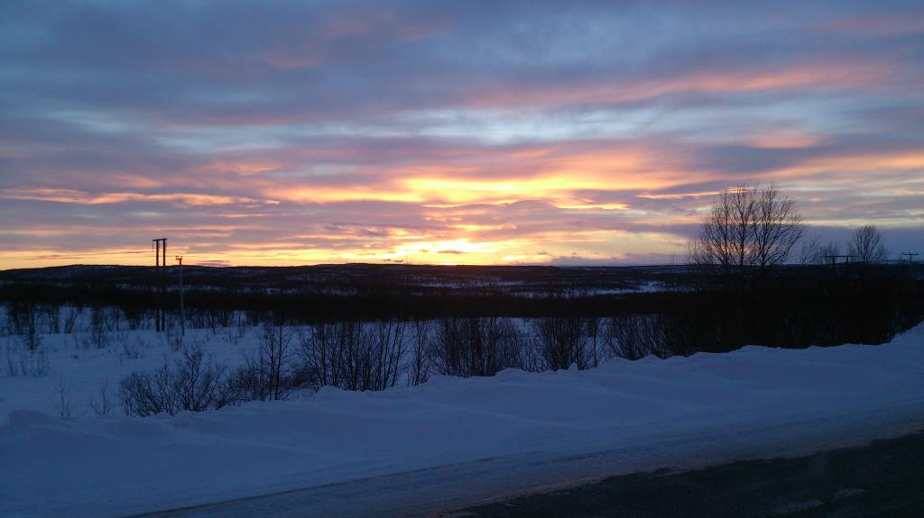 Vy över Finmark, på vägen mellan Karasjok och Lakselv